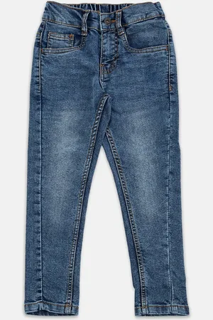Pantaloons Boys Blue Tapered Fit Light Fade Jeans