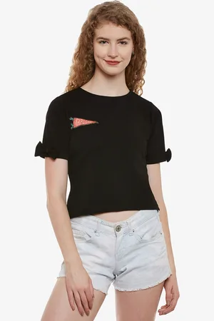 Miss Chase Women Black Solid Top