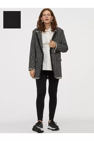 H&M Women Black Solid MAMA 2-Pack Jersey Leggings