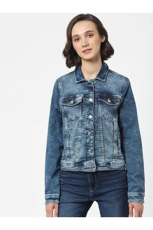 ONLY Women Blue ONLTIA LIFE DNM Washed Denim Jacket