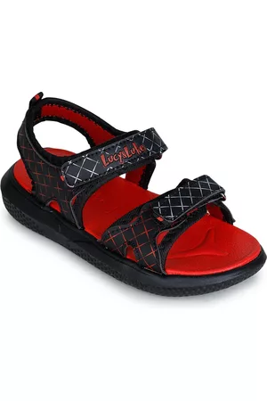 Liberty Unisex Kids Black & Red Sports Sandals