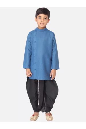 TABARD Boys Blue Cotton Kurta