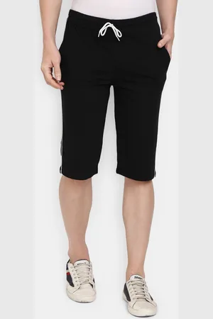 V-Mart Men Black Solid Shorts