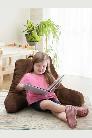 Pum Pum Brown Solid Back Rest Reading Pillow