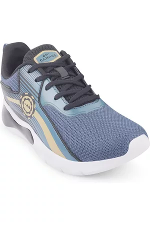 Campus Unisex Kids Blue Mesh Running Shoes