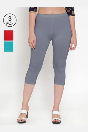 Jinfo Women Set Of 3 Solid Slim Fit Capris