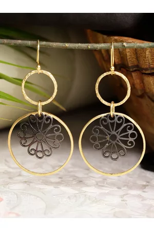 Berserk Gold-Plated Contemporary Drop Earrings
