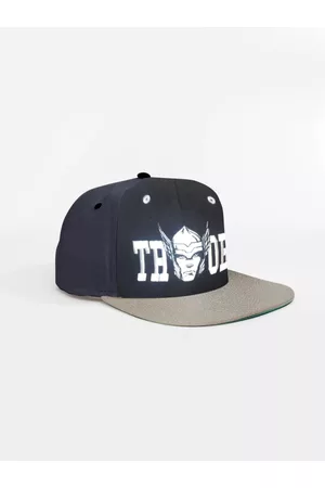 BONKIDS Boys Black & White Printed Baseball Cap