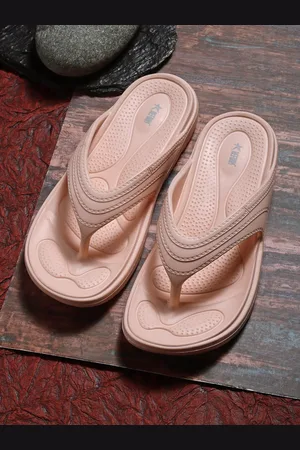 REFOAM Women Peach-Coloured Rubber Slip on