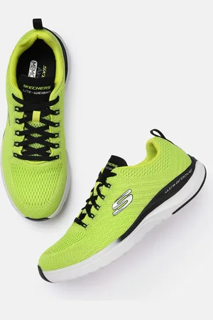 Skechers Men Lime Green & Black ULTRA GROOVE - TEMPLAR Sneakers