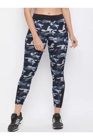 Clovia Camouflage Print Activewear Ankle-Length Tights