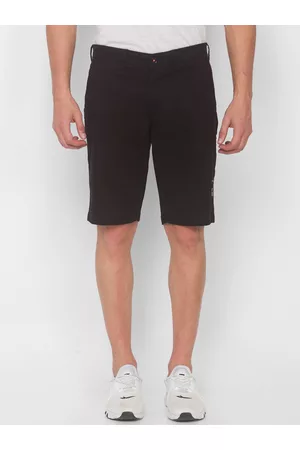 SPYKAR Men Black Relaxed Fit Pure Cotton Shorts
