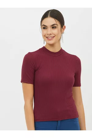 Harpa Women Maroon Solid Top