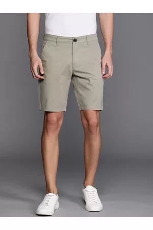 WROGN Men Grey Solid Slim Fit Regular Shorts