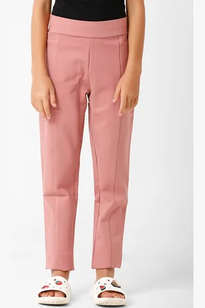 KATE & OSCAR Girls Pink Solid Trousers