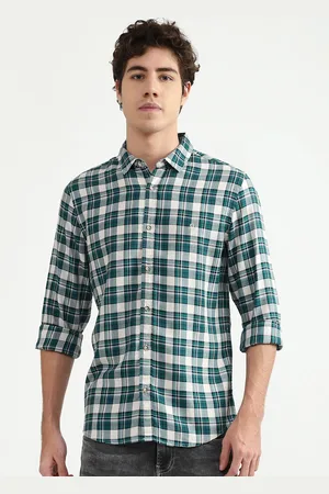 United colors of benetton best sale men's checkered casual shirt