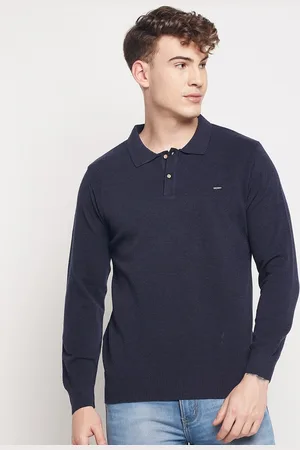 Duke Men Solid Blue Pullover