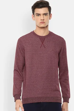 V Dot Men Maroon Sweatshirt