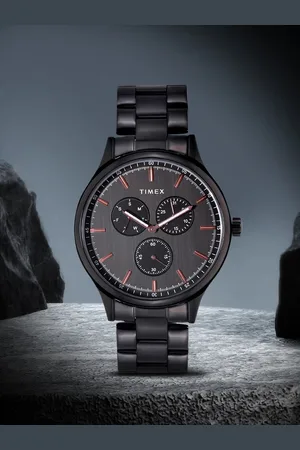 Timex Men Black Dial & Black Bracelet Style Straps Analogue Chronograph Watch TWEG184SMU05