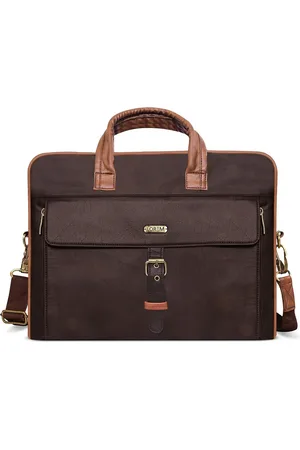 Lorem Unisex Brown Textured Laptop Bag