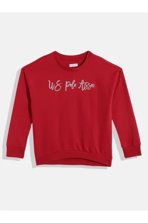 Ralph Lauren Girls Red Printed Sweatshirt