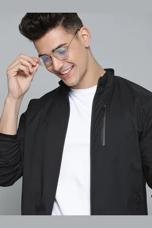Mast & Harbour Men Black Bomber Jacket