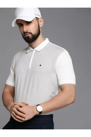 LOUIS PHILIPPE Solid Men Polo Neck White T-Shirt - Buy LOUIS