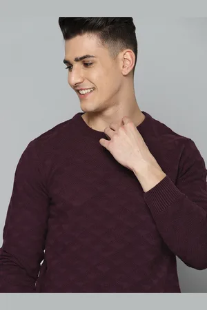 Mast & Harbour Men Burgundy Pullover