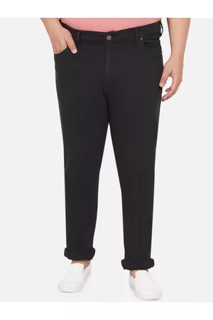 John Pride Men Plus Size Black Stretchable Jeans