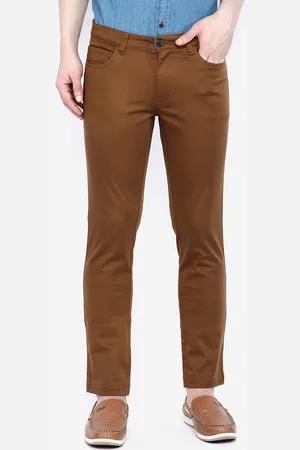 Giordano Men Khaki Smart Slim Fit Solid Regular Trousers