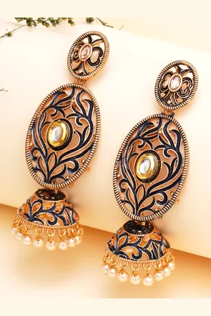 karatcart Contemporary Jhumkas Earrings