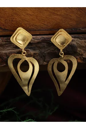 Berserk Gold-Plated Teardrop Shaped Drop Earrings