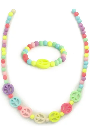 EL REGALO Girls Yellow & Purple Jewellery Set