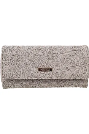 Metro Women Beige Embellished Envelope Clutch