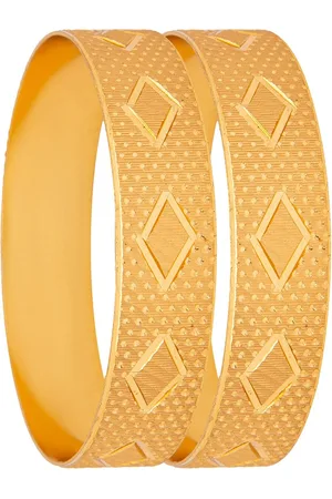 Shivansh Set Of 2 Gold-Plated Gold-Toned Bangles