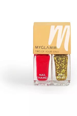 MyGlamm Set of 2 Two Of Your Kind Duo Glitter Nail Enamel - High on Drama