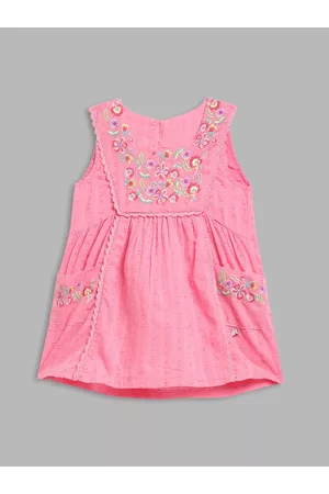 Blue Giraffe Pink A-Line Dress