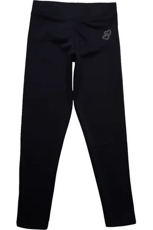 V-Mart Girls Navy Blue Solid Cotton Jeggings