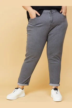 Max Collection Plus Size Women Grey Jeans