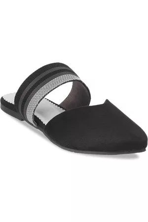 All Things Mochi Women Black Mules Flats