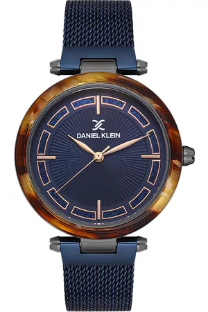 Daniel Klein Women Black Dial & Blue Bracelet Style Straps Analogue Watch DK 1 13148-5