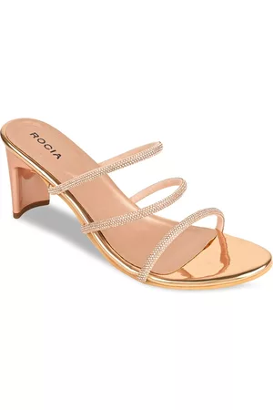 Rocia Rose Gold Embellished Platform Heels