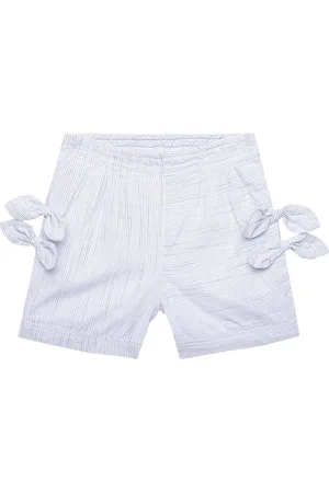 UNDER FOURTEEN ONLY Girls Off White Striped Shorts