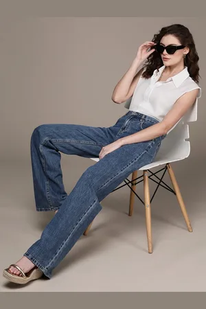 MANGO Women Off White Solid Casual Shirt