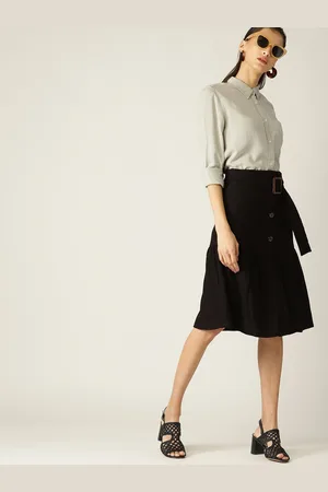 MANGO Women Grey Regular Fit Solid Casual Shirt