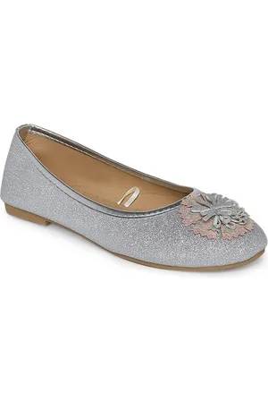 Pantaloons Girls Silver-Toned Embellished Ballerinas Flats