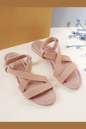 STYLE SHOES Women Beige Open Toe Flats