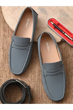 Mast & Harbour Men Grey Colourblocked Loafers