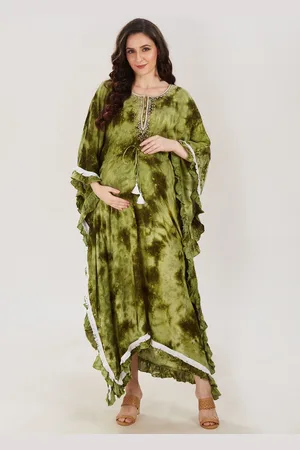 Ketki Dalal Women Green Maternity Kaftan Dress