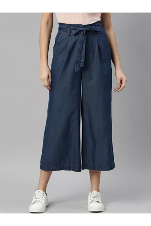 ZHEIA Women Blue Relaxed Fit High-Rise Cotton Jeans